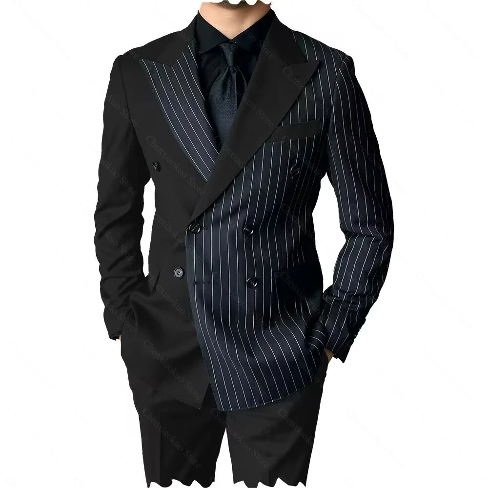 Fashion Patchwork Men Suits 2 Piece Peak Lapel Double Breasted Outfits Latest Design Casual Business Male Suit (Blazer+Pants)
Fashion Patchwork Men Suits 2 Piece Peak Lapel Double Breasted Outfits Latest Design Casual Business Male Suit (Blazer+Pants)