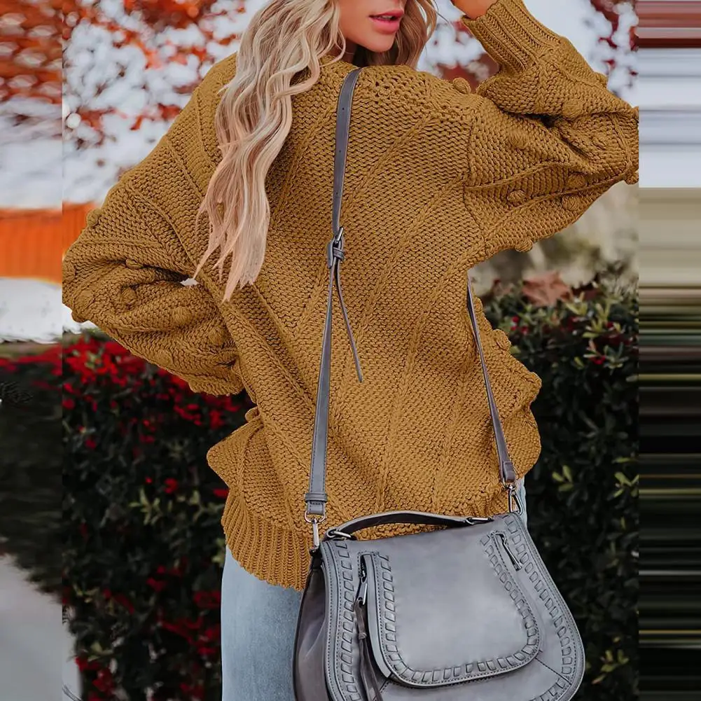 Women Sweater Tops Stylish Jacquard Decor Knitwear for Women Round Neck Long Sleeve Sweater Tops Loose Fit Jumper Tops for A
Women Sweater Tops Stylish Jacquard Decor Knitwear for Women Round Neck Long Sleeve Sweater Tops Loose Fit Jumper Tops for A