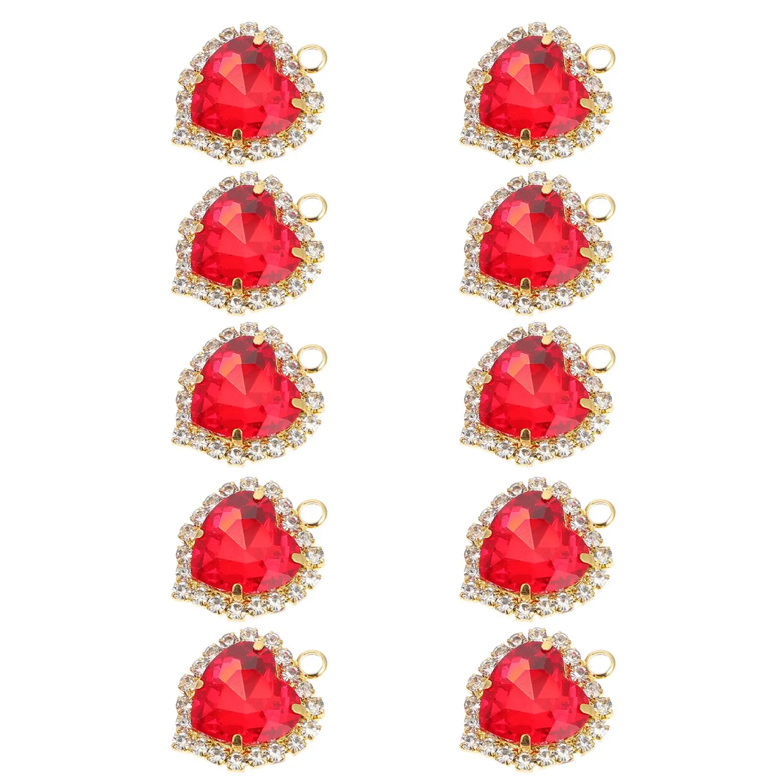 10 Pcs Heart Shape Crystal Buckle Pendants Red Color Lightweight Durable DIY Jewelry Making Supplies Charm Accessories
10 Pcs Heart Shape Crystal Buckle Pendants Red Color Lightweight Durable DIY Jewelry Making Supplies Charm Accessories