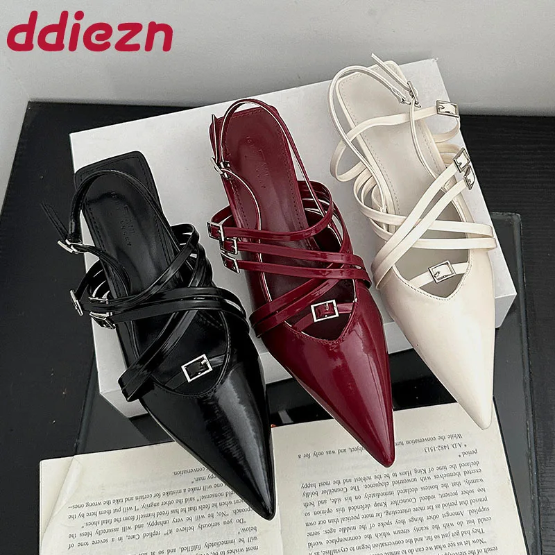 Fashion Pointed Toe Pumps Low Heel Shoes For Ladies 2025 New Summer Spring Female Shallow Footwear Buckle Women Heeled Shoes
Fashion Pointed Toe Pumps Low Heel Shoes For Ladies 2025 New Summer Spring Female Shallow Footwear Buckle Women Heeled Shoes