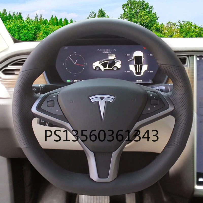 Suitable for Tesla Model 3 Model S Model X hand-stitched steering wheel handle cover carbon fiber interior trim
Suitable for Tesla Model 3 Model S Model X hand-stitched steering wheel handle cover carbon fiber interior trim