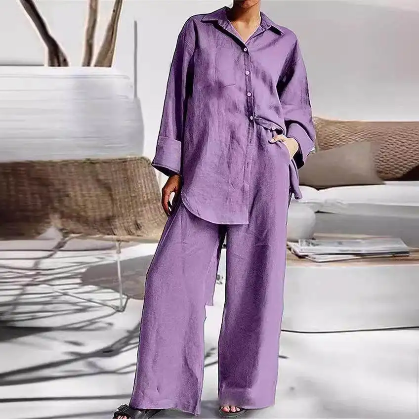 Loose Long Sleeve Shirt plus Size Fashion Sportswear Set for Women Comfortable Casual Pants mid Low Waist PVC Fabric
Loose Long Sleeve Shirt plus Size Fashion Sportswear Set for Women Comfortable Casual Pants mid Low Waist PVC Fabric