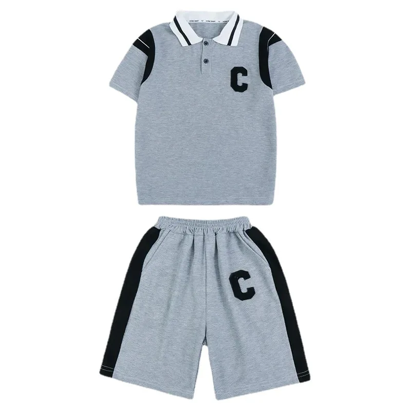 Summer Children Boy Clothes Set Kid Letter Lapel T-shirts and Shorts 2 Pieces Suit Fashion Polo Top Bottom Outfits Tracksuits
Summer Children Boy Clothes Set Kid Letter Lapel T-shirts and Shorts 2 Pieces Suit Fashion Polo Top Bottom Outfits Tracksuits