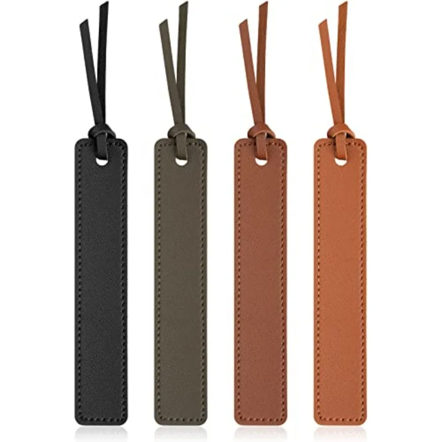4 Pcs Leather Bookmark, Classic Stitched Bookmark, Bookmarks with Leather Rope, Page Markers Reading Gifts for Book Lovers, Rea
4 Pcs Leather Bookmark, Classic Stitched Bookmark, Bookmarks with Leather Rope, Page Markers Reading Gifts for Book Lovers, Rea