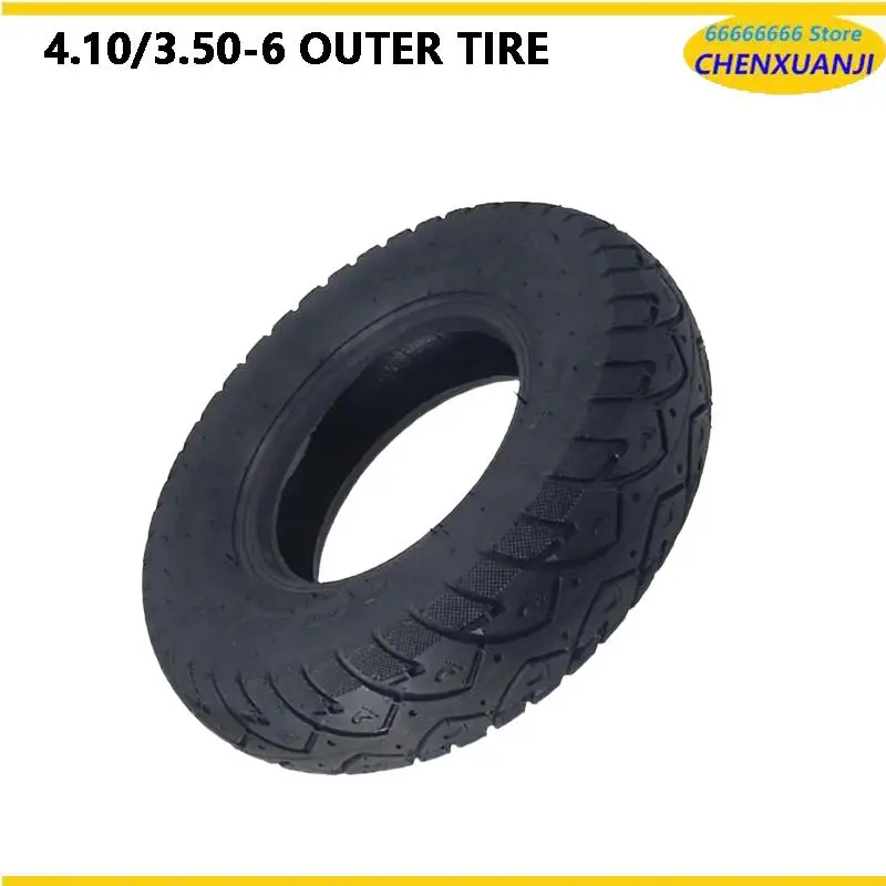 4.10/3.50-6 Scooter Tire Set, Robust Pneumatic Tires with Thick Rubber Construction, Inner/Outer
4.10/3.50-6 Scooter Tire Set, Robust Pneumatic Tires with Thick Rubber Construction, Inner/Outer