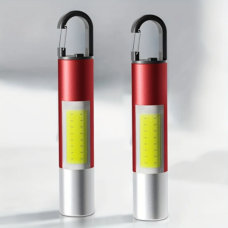 2Pcs LED Flashlight Rechargeable, High Lumens Small Tactical Flash Light With COBSidelight & Hook, Rechargeable Camping Light Ha
2Pcs LED Flashlight Rechargeable, High Lumens Small Tactical Flash Light With COBSidelight & Hook, Rechargeable Camping Light Ha