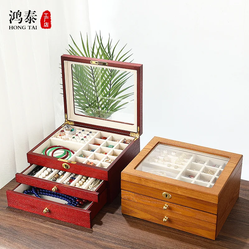 Hongtai Guofeng Wooden Retro Jewelry Box 2023 New Multi-layer Jewelry Hand Jewelry Storage Box Wedding Gift
Hongtai Guofeng Wooden Retro Jewelry Box 2023 New Multi-layer Jewelry Hand Jewelry Storage Box Wedding Gift