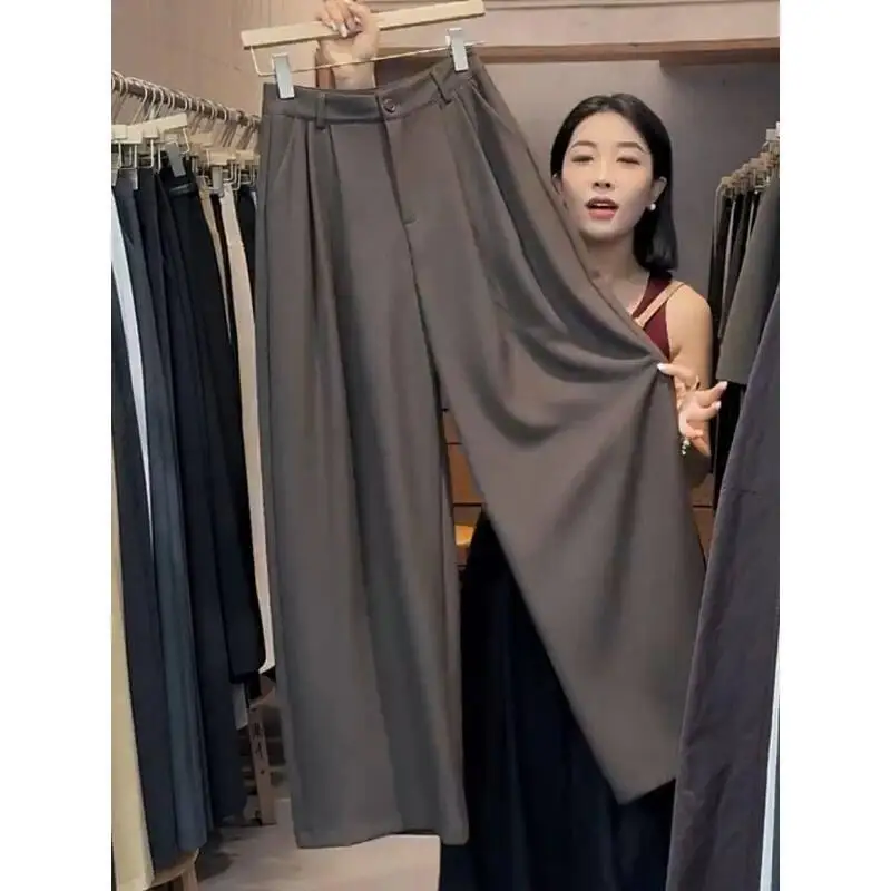 Summer Men's High Waist Wide Leg Pants Draped Straight Leg Suit Trousers Loose Comfortable Casual Leisure Polyester Fiber
Summer Men's High Waist Wide Leg Pants Draped Straight Leg Suit Trousers Loose Comfortable Casual Leisure Polyester Fiber