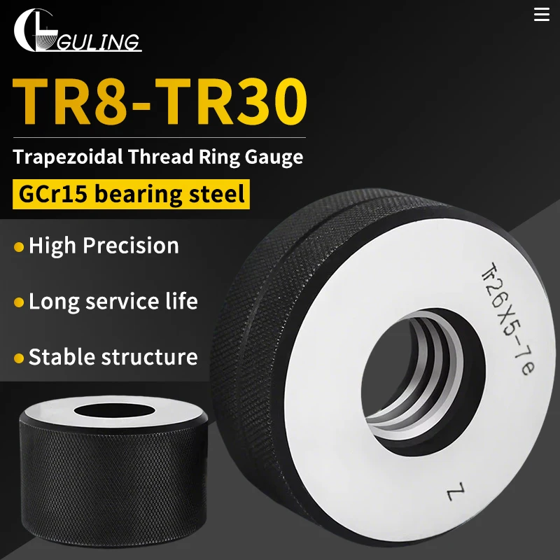 1SET(1*GO+1*NOGO)TR Trapezoidal Thread Ring GaugeTR8-TR30 7e Accuracy TR8 10 12 14 16 18 20 22 24 26 28 30 measuring Tool
1SET(1*GO+1*NOGO)TR Trapezoidal Thread Ring GaugeTR8-TR30 7e Accuracy TR8 10 12 14 16 18 20 22 24 26 28 30 measuring Tool