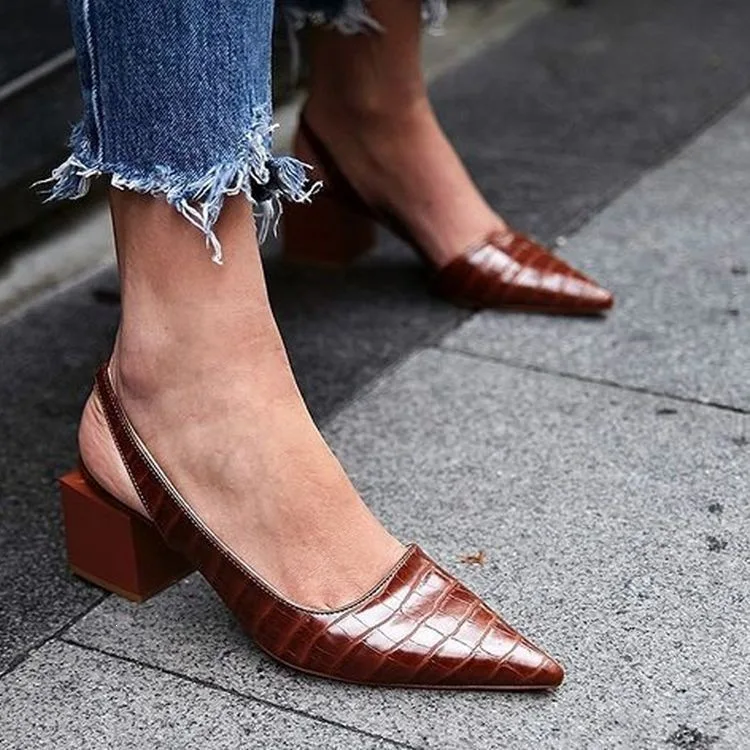Women's Pointed Toes Pumps Mid Chunky Heels Slingback Sandals Shoes Summer New Vintage Woman Lady Female Sandals Slippers Shoes
Women's Pointed Toes Pumps Mid Chunky Heels Slingback Sandals Shoes Summer New Vintage Woman Lady Female Sandals Slippers Shoes
