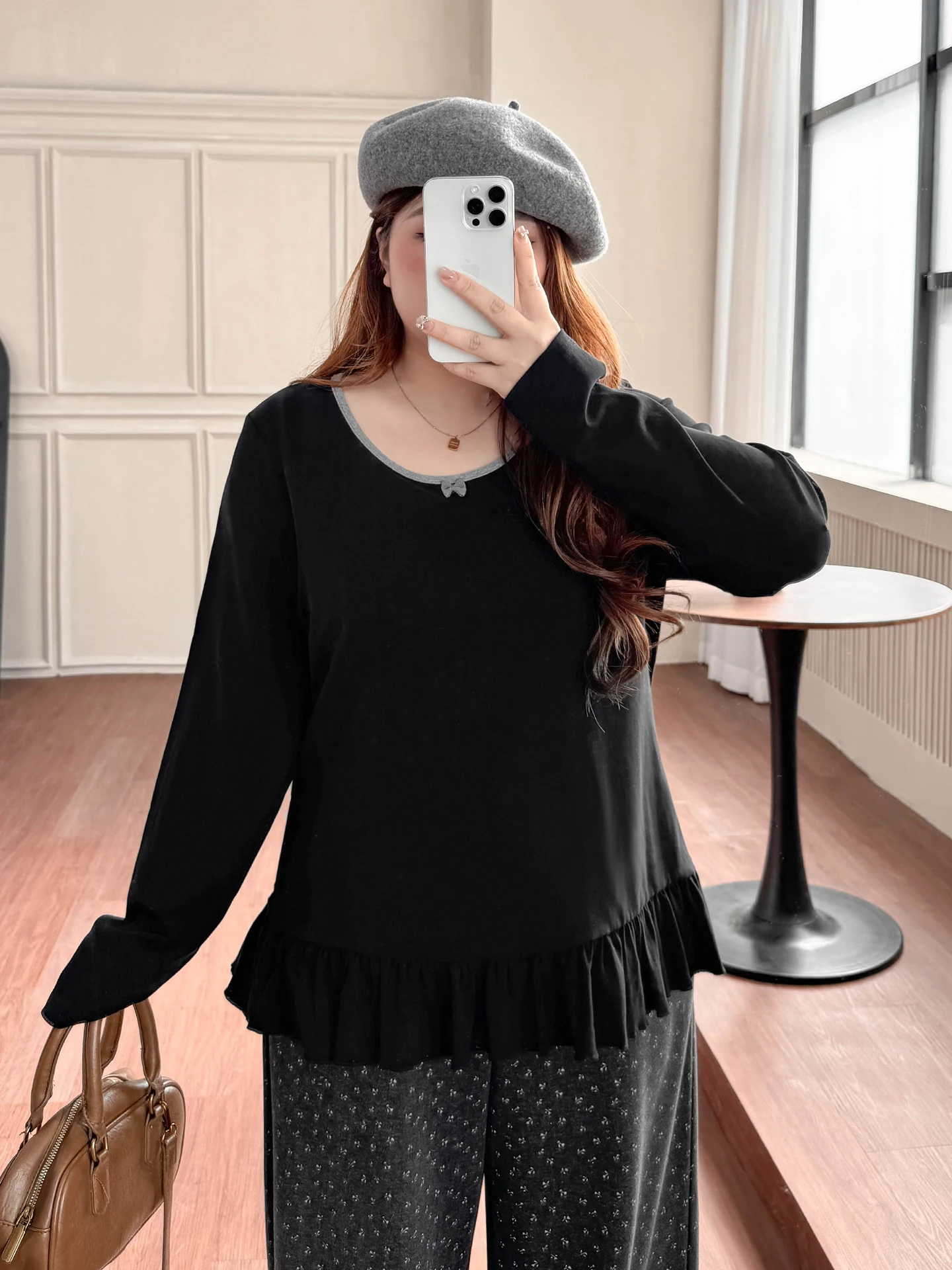 plus Size Women's T-irt round Ne Long Sve Knot Color Blo Hem French Sle Loose Fit Breathable Cotton Blend
plus Size Women's T-irt round Ne Long Sve Knot Color Blo Hem French Sle Loose Fit Breathable Cotton Blend