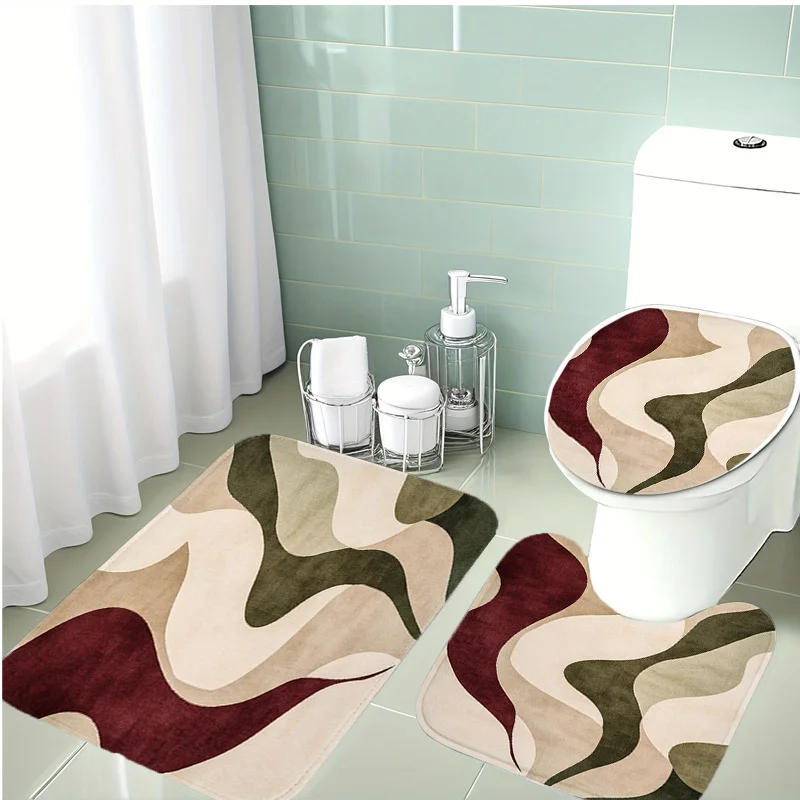 3pcs Soft Bath and Toilet Lid Cover Suite - Non-Slip Bath Mat with U-Shaped Toilet Pads, Maroon/Dark Green/ Plush Mats, Machine
3pcs Soft Bath and Toilet Lid Cover Suite - Non-Slip Bath Mat with U-Shaped Toilet Pads, Maroon/Dark Green/ Plush Mats, Machine