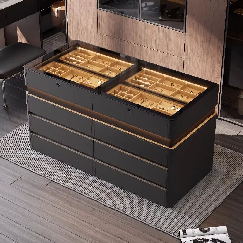 Modern Led Light Cabinet Italian Luxury Storage Glass Cabinet Display Wooden Drawers Muebles Almacenamiento House Accessories
Modern Led Light Cabinet Italian Luxury Storage Glass Cabinet Display Wooden Drawers Muebles Almacenamiento House Accessories