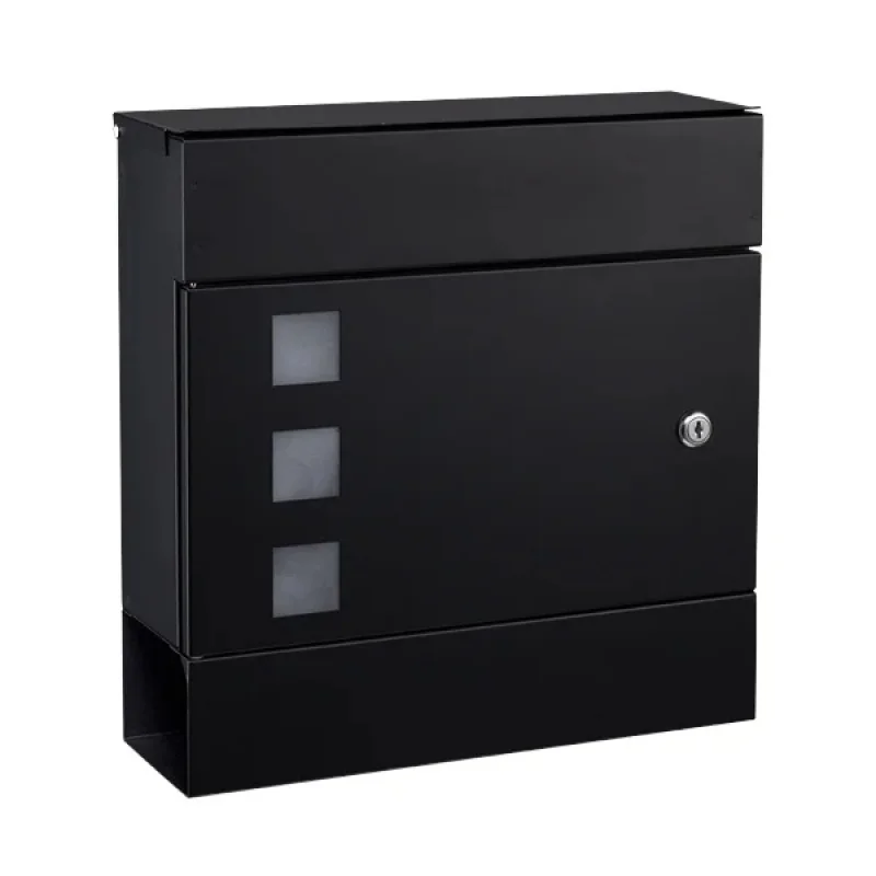 Metal Locked Wall Mounted Mailbox Black Powder Coated Waterproof Letterbox Office and Residential Apartment Use
Metal Locked Wall Mounted Mailbox Black Powder Coated Waterproof Letterbox Office and Residential Apartment Use