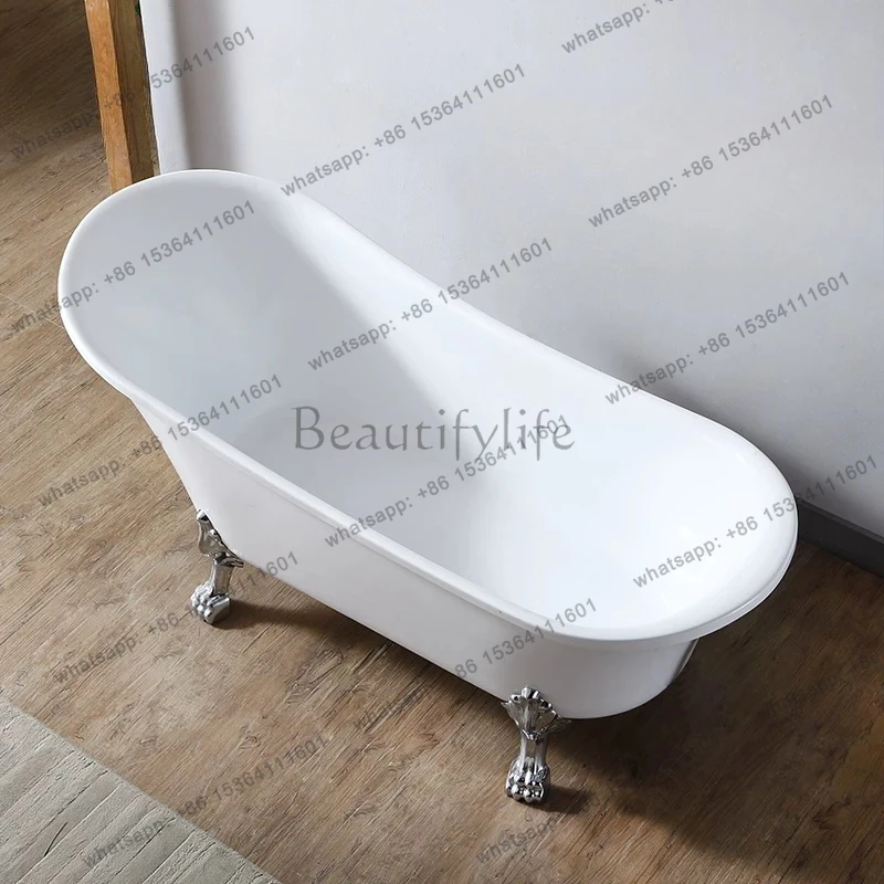Retro princess independent acrylic bathtub household European and American antique color with tripod
Retro princess independent acrylic bathtub household European and American antique color with tripod