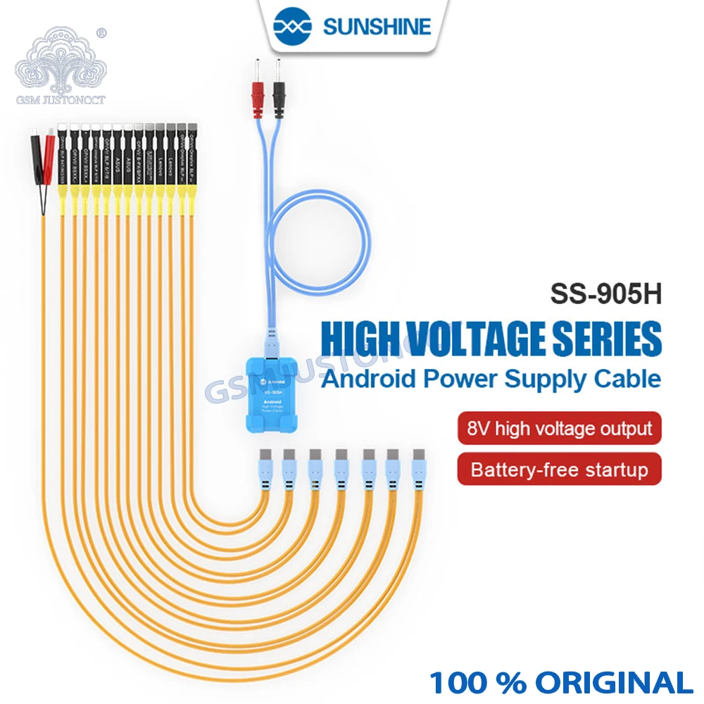 SUNSHINE SS-905H Высоковольтный кабель питания Android серии для ремонта инструмента Android
SUNSHINE SS-905H Высоковольтный кабель питания Android серии для ремонта инструмента Android