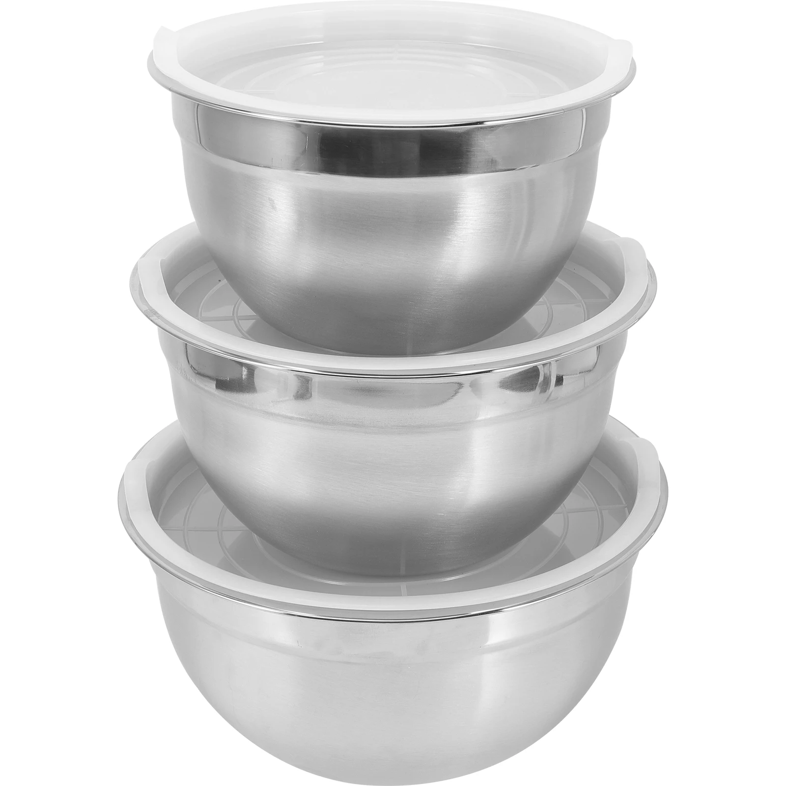 3 Pcs Mixing Bowl Set Baking Stainless Steel Bowls Pasta with Lid Lids Egg Beating
3 Pcs Mixing Bowl Set Baking Stainless Steel Bowls Pasta with Lid Lids Egg Beating