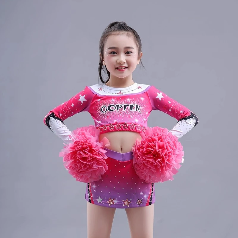 New Children's Cheerleading Team Clothing, Stage Performance Clothing, Custom Flower Ball Clothing
New Children's Cheerleading Team Clothing, Stage Performance Clothing, Custom Flower Ball Clothing