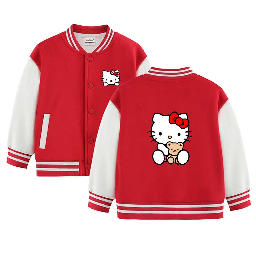 Бейсбольная форма для девочек, серия Sanrio, подарок на день рождения 2–12 лет, пальто с мультяшным принтом «Hello Kitty Cinnamoroll», весенняя куртка Kuromi для девочек
Бейсбольная форма для девочек, серия Sanrio, подарок на день рождения 2–12 лет, пальто с мультяшным принтом «Hello Kitty Cinnamoroll», весенняя куртка Kuromi для девочек