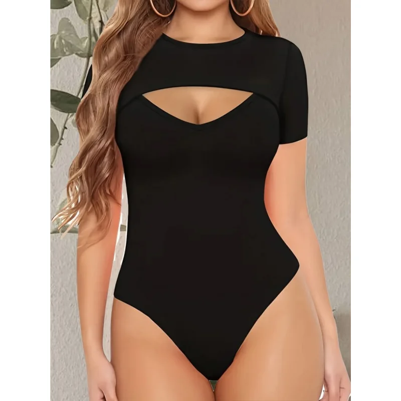Sexy women's bodysuit, new summer style, black, slim fit, one-piece swimsuit, hides belly, a must-have for beach trips.
Sexy women's bodysuit, new summer style, black, slim fit, one-piece swimsuit, hides belly, a must-have for beach trips.