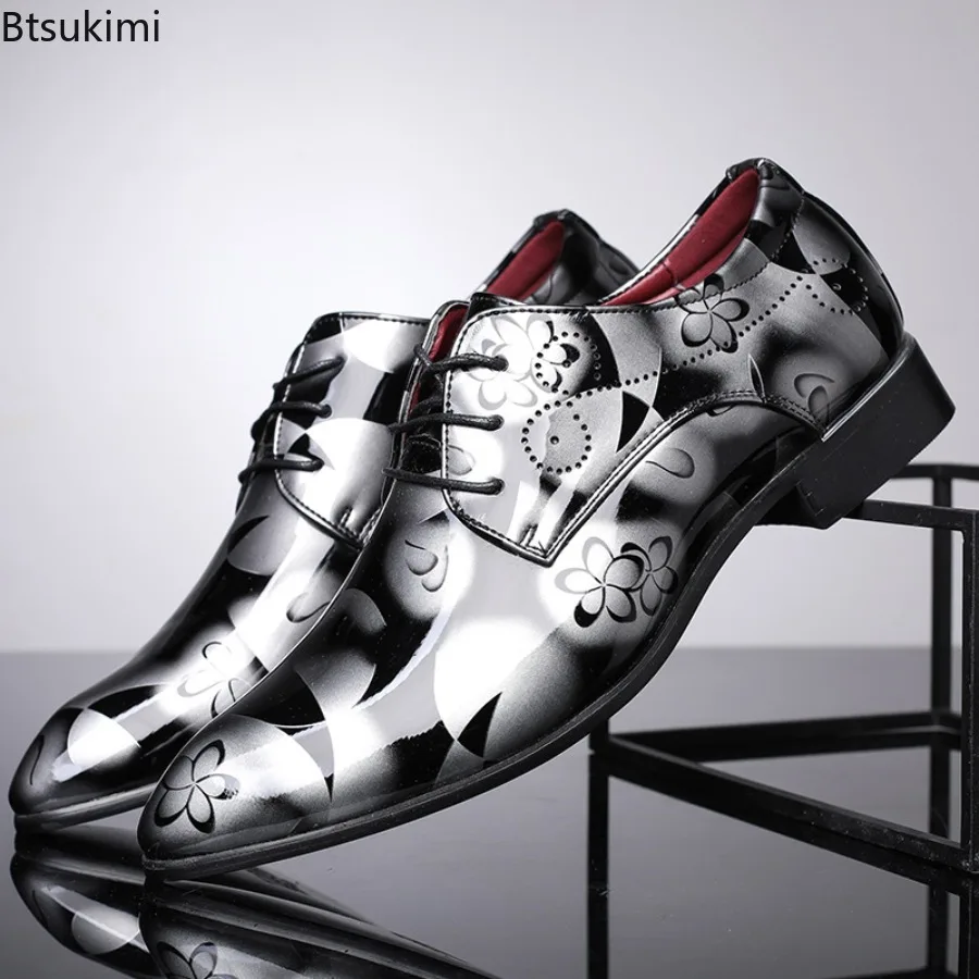 New 2025 Men's Patent Leather Shoes Casual Lace Up Point Toe Office Work Shoes for Men Wedding Party Business Dress Shoes Male
New 2025 Men's Patent Leather Shoes Casual Lace Up Point Toe Office Work Shoes for Men Wedding Party Business Dress Shoes Male