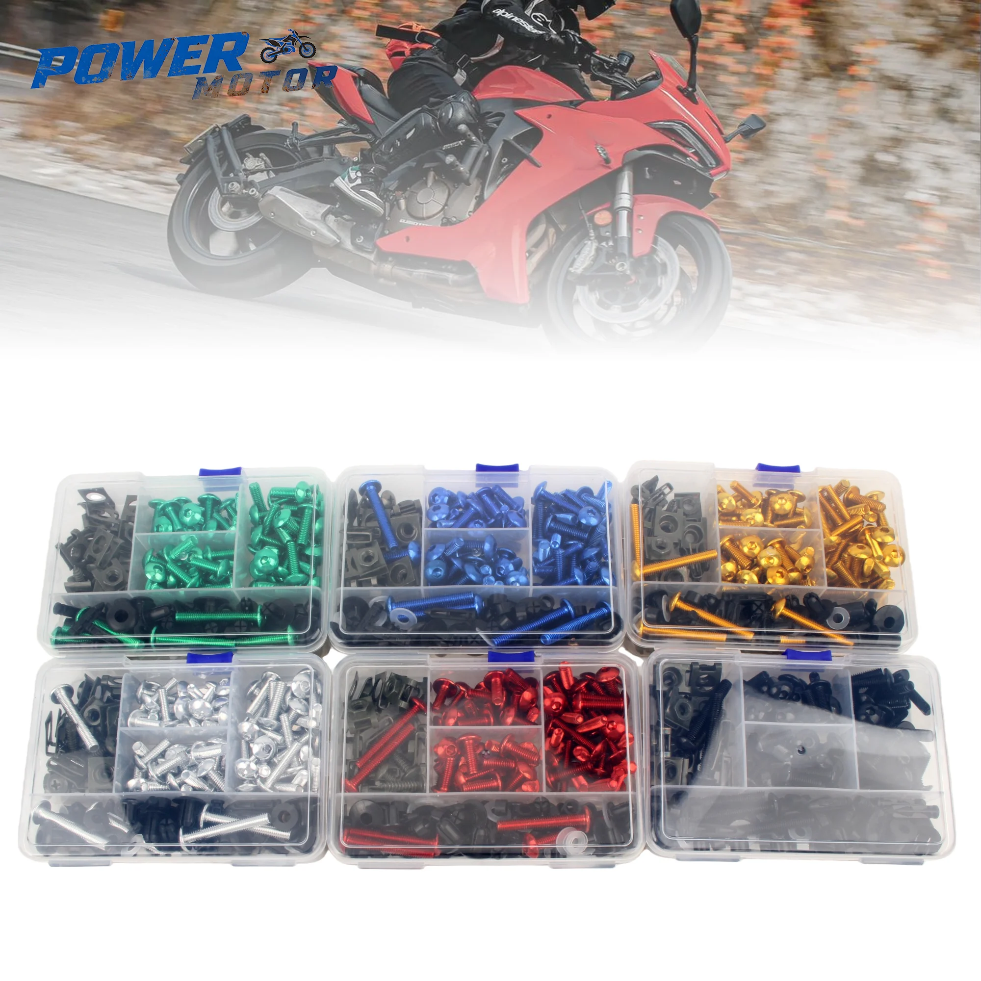 177pcs M5 M6 Motorcycle Fairing Bolts Kit Aluminum For Honda Yamaha Suzuki Kawasaki BMW CBR600RR 900RR Sport Bike Parts
177pcs M5 M6 Motorcycle Fairing Bolts Kit Aluminum For Honda Yamaha Suzuki Kawasaki BMW CBR600RR 900RR Sport Bike Parts