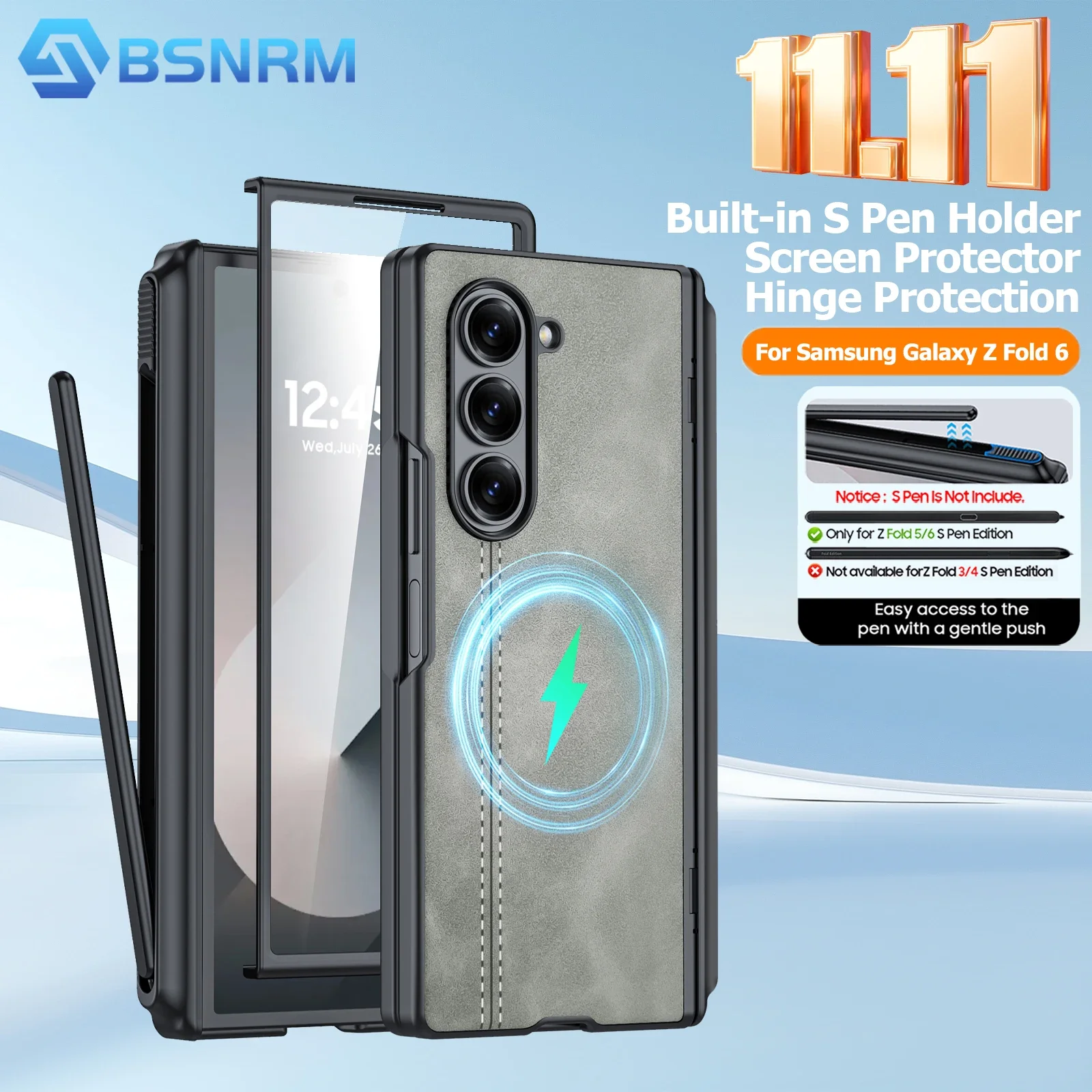 Глобальный карнавальный месяц, углеродное волокно, защита шарниров, защита экрана, чехол для Samsung Fold 6, чехол с держателем S-ручки, серый
Глобальный карнавальный месяц, углеродное волокно, защита шарниров, защита экрана, чехол для Samsung Fold 6, чехол с держателем S-ручки, серый