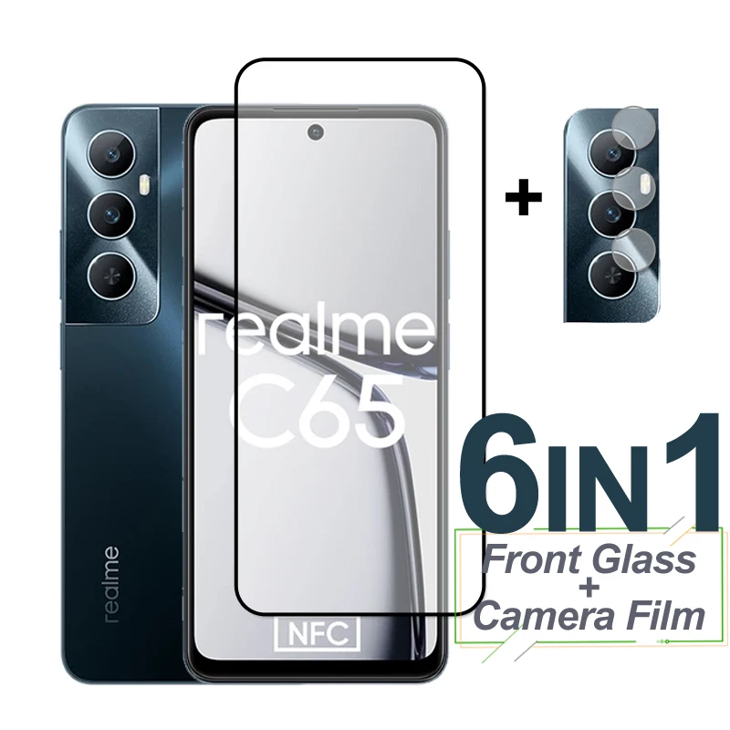 For Realme C65 4G Glass Screen Protector Full Cover Tempered Glass Realme C65 4G Protective Phone Camera Lens Film Realme C65 4G
For Realme C65 4G Glass Screen Protector Full Cover Tempered Glass Realme C65 4G Protective Phone Camera Lens Film Realme C65 4G
