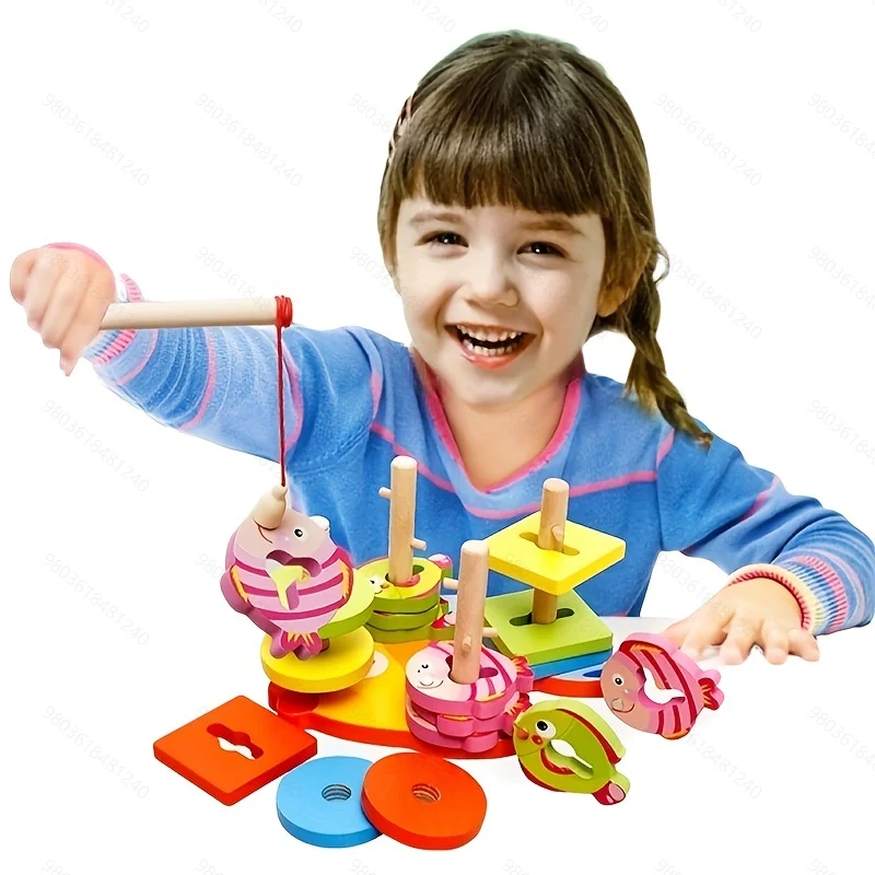 2 in 1 Montessori Baby Developmental Toys Shape Sorting Puzzle and Fishing Game Wooden Educational Toys for Children 3 4 5 Years
2 in 1 Montessori Baby Developmental Toys Shape Sorting Puzzle and Fishing Game Wooden Educational Toys for Children 3 4 5 Years