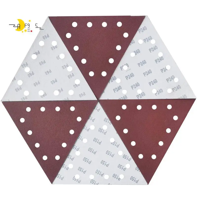 AF95-30Pieces Of 11-1/4In Hook And Loop Triangle Sandpaper For Drywall Sander - 5 Pieces Each 60 80 100 120 150 240 Sandpaper
AF95-30Pieces Of 11-1/4In Hook And Loop Triangle Sandpaper For Drywall Sander - 5 Pieces Each 60 80 100 120 150 240 Sandpaper
