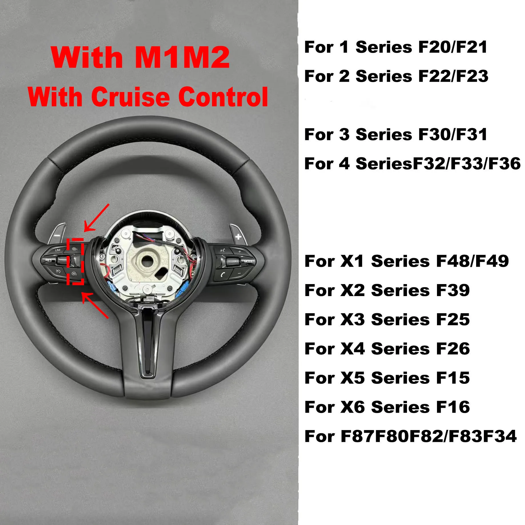 All Black Stitching and Button M Sport Steering Wheel for BMW F10 F11 F20 F30 F31 F32 F34 F36 F80 F82 E70 E81 E90
All Black Stitching and Button M Sport Steering Wheel for BMW F10 F11 F20 F30 F31 F32 F34 F36 F80 F82 E70 E81 E90