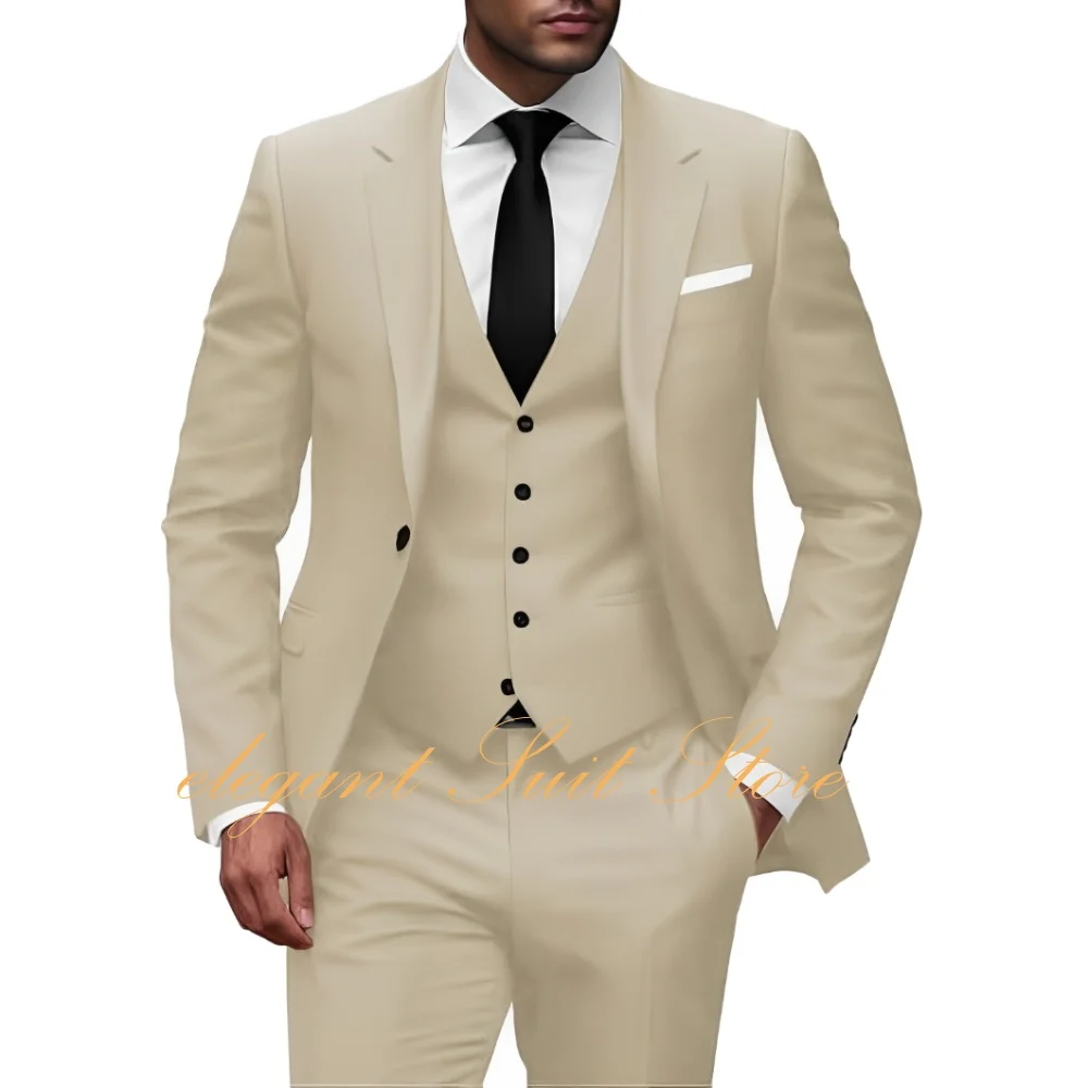 Classic Full Set Men Suit 3 Piece Jacket Vest Pants Outfits Costume Mariage Homme Tuxedo Formal Men's Suits
Classic Full Set Men Suit 3 Piece Jacket Vest Pants Outfits Costume Mariage Homme Tuxedo Formal Men's Suits