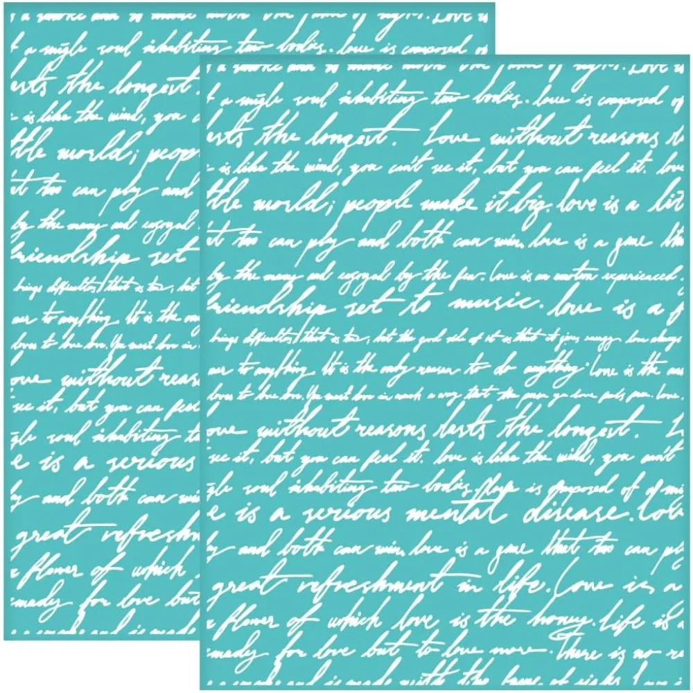 Self-Adhesive Silk Screen Printing Stencil for Painting on Wood DIY Decoration T-Shirt Fabric Turquoise Word 280x220mm
Self-Adhesive Silk Screen Printing Stencil for Painting on Wood DIY Decoration T-Shirt Fabric Turquoise Word 280x220mm