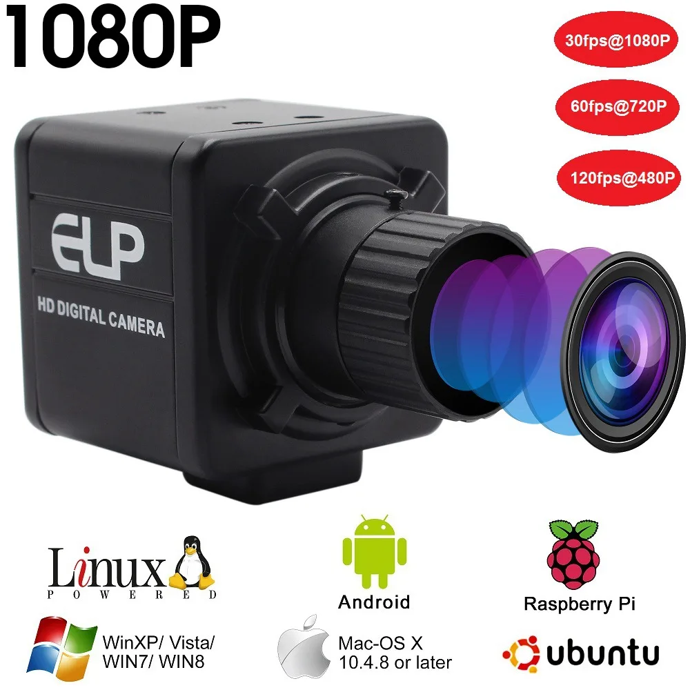ELP 2MP 1080P 30 кадров в секунду/60 кадров в секунду/120 кадров в секунду высокоскоростная CMOS OV2710 4 мм объектив с ручной фокусировкой мини-USB веб-камера для Android Linux Windows
ELP 2MP 1080P 30 кадров в секунду/60 кадров в секунду/120 кадров в секунду высокоскоростная CMOS OV2710 4 мм объектив с ручной фокусировкой мини-USB веб-камера для Android Linux Windows