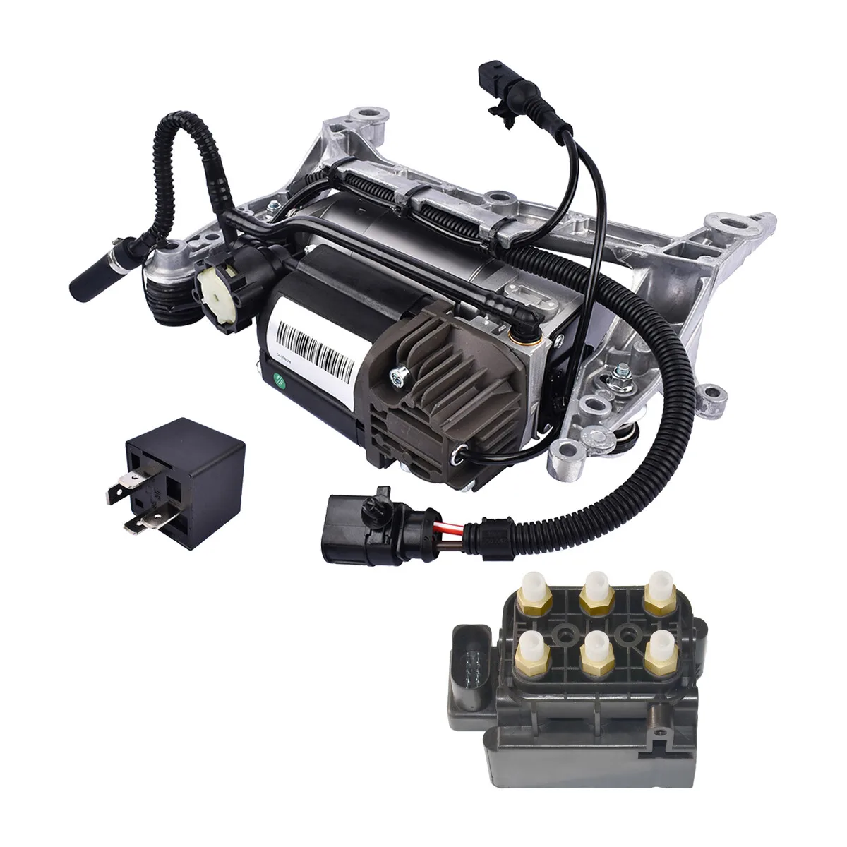 AP01 Air Suspension Compressor Relay Valve Kit for Audi Q7 3.0L V6 4.2L V8 2007-2015 7L8616006B, 7L8 616 006 B, 4L0698007A, 4L0698007B, 4L0698007C, 4154033050
AP01 Air Suspension Compressor Relay Valve Kit for Audi Q7 3.0L V6 4.2L V8 2007-2015 7L8616006B, 7L8 616 006 B, 4L0698007A, 4L0698007B, 4L0698007C, 4154033050