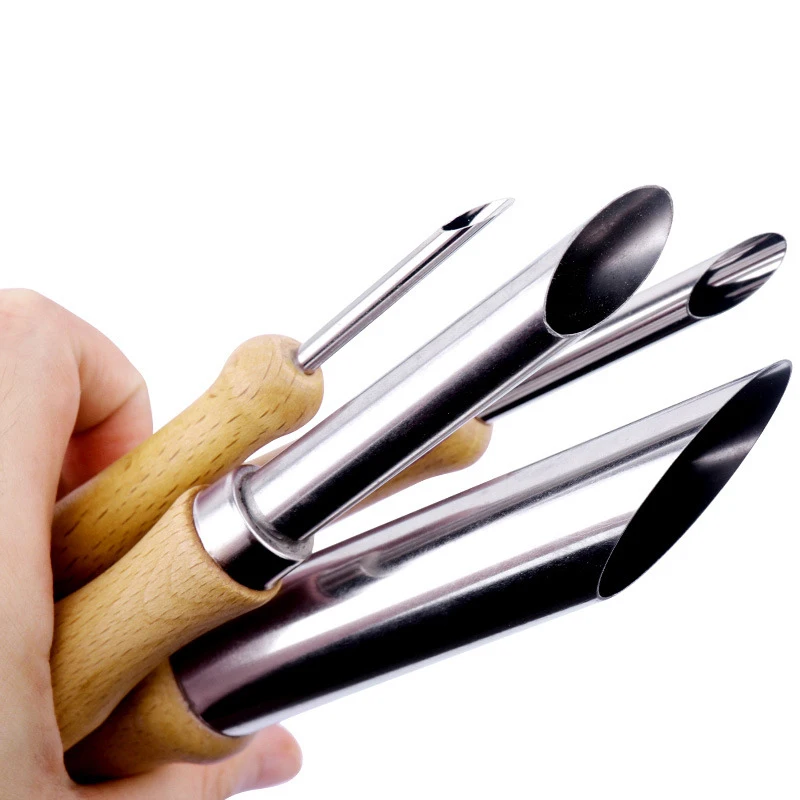 1 Pack Of 4 Stainless Steel And Wood Circular Clay Hole Cutters For Pottery And Sculpture
1 Pack Of 4 Stainless Steel And Wood Circular Clay Hole Cutters For Pottery And Sculpture