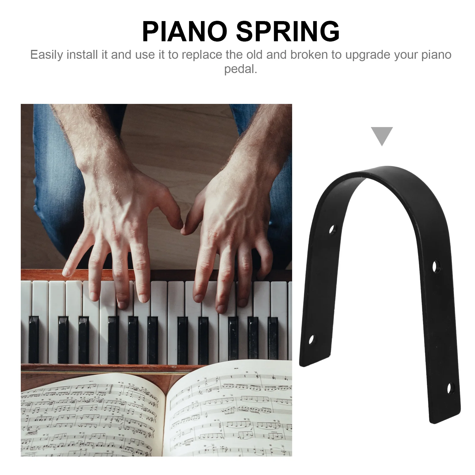 Piano Pedal Spring Heavy Duty Metal U Shaped Springs Accessories Black Parts for Musical Instruments Piano Spring Replacement
Piano Pedal Spring Heavy Duty Metal U Shaped Springs Accessories Black Parts for Musical Instruments Piano Spring Replacement