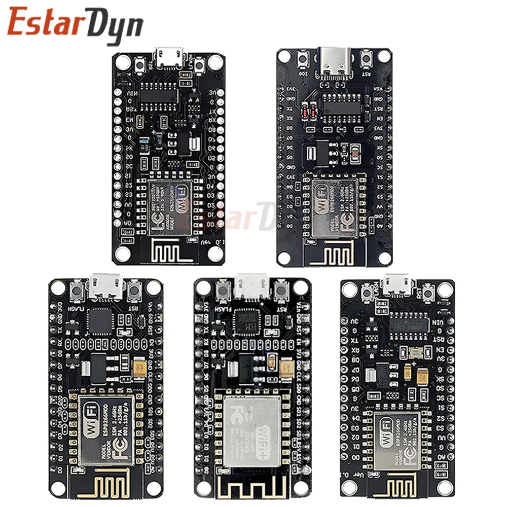 Estardyn NodeMCU ESP8266 Development Board V2/V3, ESP-12E CH340/CP2102 WiFi Module for IoT MicroPython
Estardyn NodeMCU ESP8266 Development Board V2/V3, ESP-12E CH340/CP2102 WiFi Module for IoT MicroPython