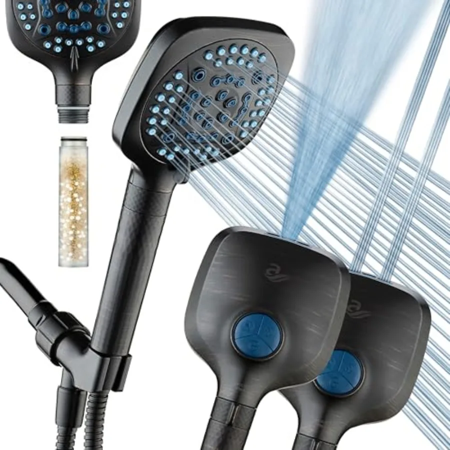 AquaCare 4X High Pressure 10 Spray Mode Filtered Showerhead - Handheld Shower Head Filters Chlorine to Heal Dry Skin Revive Hai
AquaCare 4X High Pressure 10 Spray Mode Filtered Showerhead - Handheld Shower Head Filters Chlorine to Heal Dry Skin Revive Hai