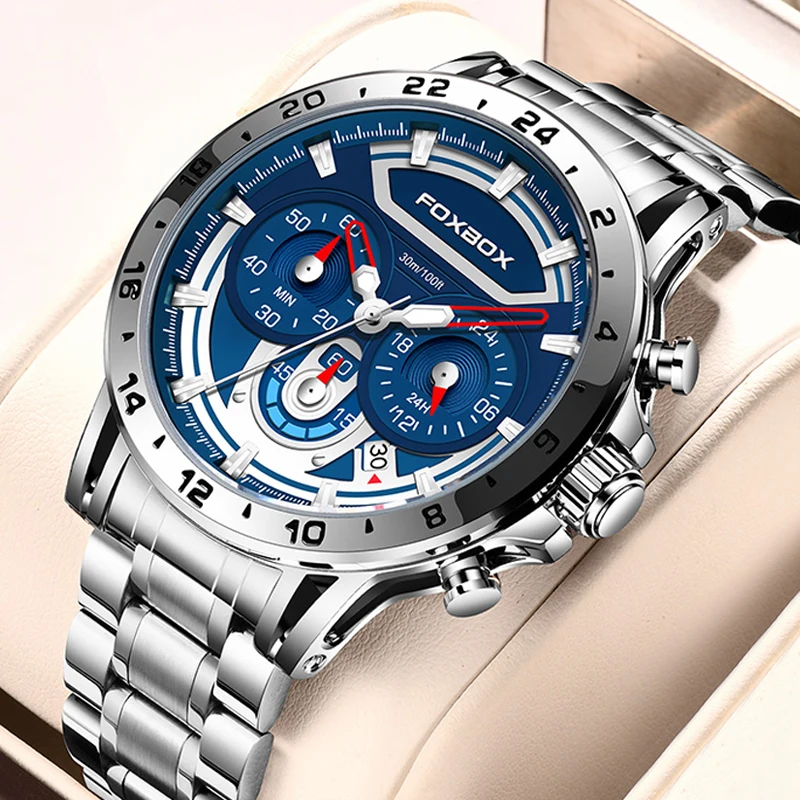 LIGE Top Brand Luxury Mens Watches Fashion Stainless Steel Chronograph Quartz Watchwrist Casual Waterproof Sports Men Watch+Box
LIGE Top Brand Luxury Mens Watches Fashion Stainless Steel Chronograph Quartz Watchwrist Casual Waterproof Sports Men Watch+Box