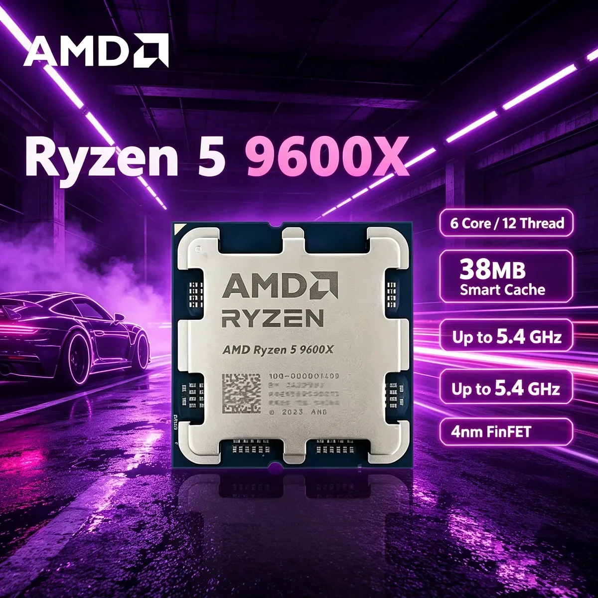 AMD Ryzen 5 9600X Processor R5 9600X New 5.4GHz 6-Core 12-Thread 38MB Game Cache 4NM TDP 65W Socket AM5 Gaming CPU Zen 5
AMD Ryzen 5 9600X Processor R5 9600X New 5.4GHz 6-Core 12-Thread 38MB Game Cache 4NM TDP 65W Socket AM5 Gaming CPU Zen 5