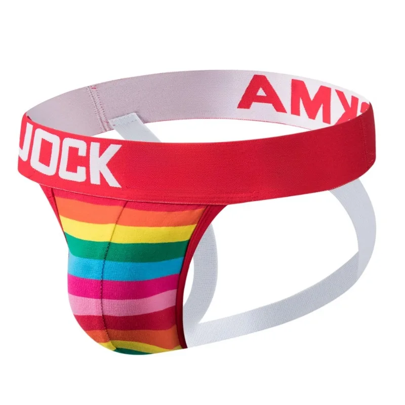 Rainbow Striped Mens Sexy Pouch Bag Thong Jackstrap Smooth G String Cotton Open Butt Male Underwear Breathable Low Waist Panties
Rainbow Striped Mens Sexy Pouch Bag Thong Jackstrap Smooth G String Cotton Open Butt Male Underwear Breathable Low Waist Panties