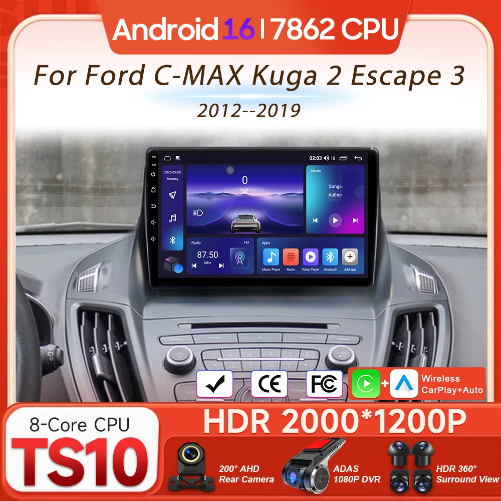 Автомагнитола Android для Ford C-MAX, Kuga 2, Escape 3 (2012-2019) с беспроводным CarPlay, автонавигацией и GPS
Автомагнитола Android для Ford C-MAX, Kuga 2, Escape 3 (2012-2019) с беспроводным CarPlay, автонавигацией и GPS