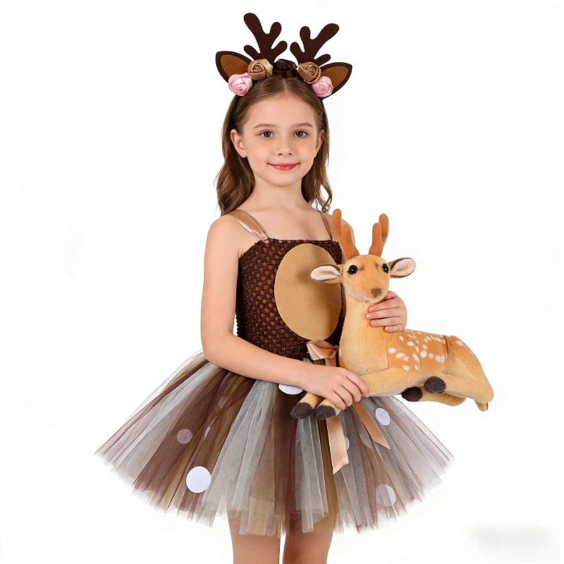 Christmas Deer Costumes for Girls Reindeer Ballet Tutus Outfit Children New Years Clothes for Kids Xmas Holiday Lined Dresses
Christmas Deer Costumes for Girls Reindeer Ballet Tutus Outfit Children New Years Clothes for Kids Xmas Holiday Lined Dresses