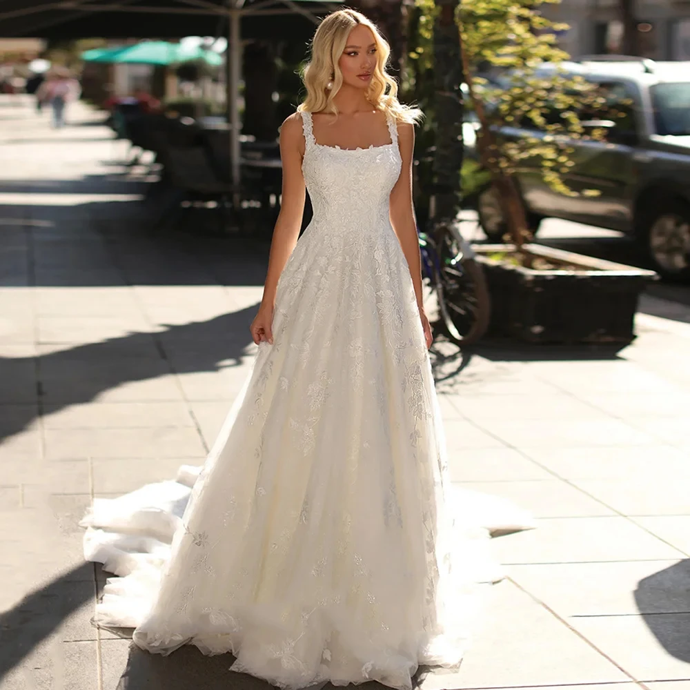 Spaghetti Strap Wedding Dresses Simple Sleeveless A-Line Sexy Bride Dress Zipper Back Dresses For Women 2026 Robe De Mariee
Spaghetti Strap Wedding Dresses Simple Sleeveless A-Line Sexy Bride Dress Zipper Back Dresses For Women 2026 Robe De Mariee