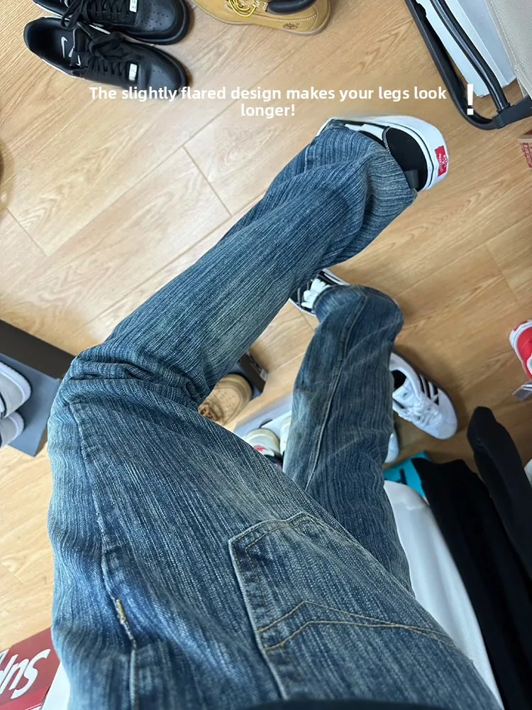 Trendy Vintage Blue Striped High Waist Straight Leg Jeans for Men Youthful Sle Wear Resistant Casual Long Pants
Trendy Vintage Blue Striped High Waist Straight Leg Jeans for Men Youthful Sle Wear Resistant Casual Long Pants