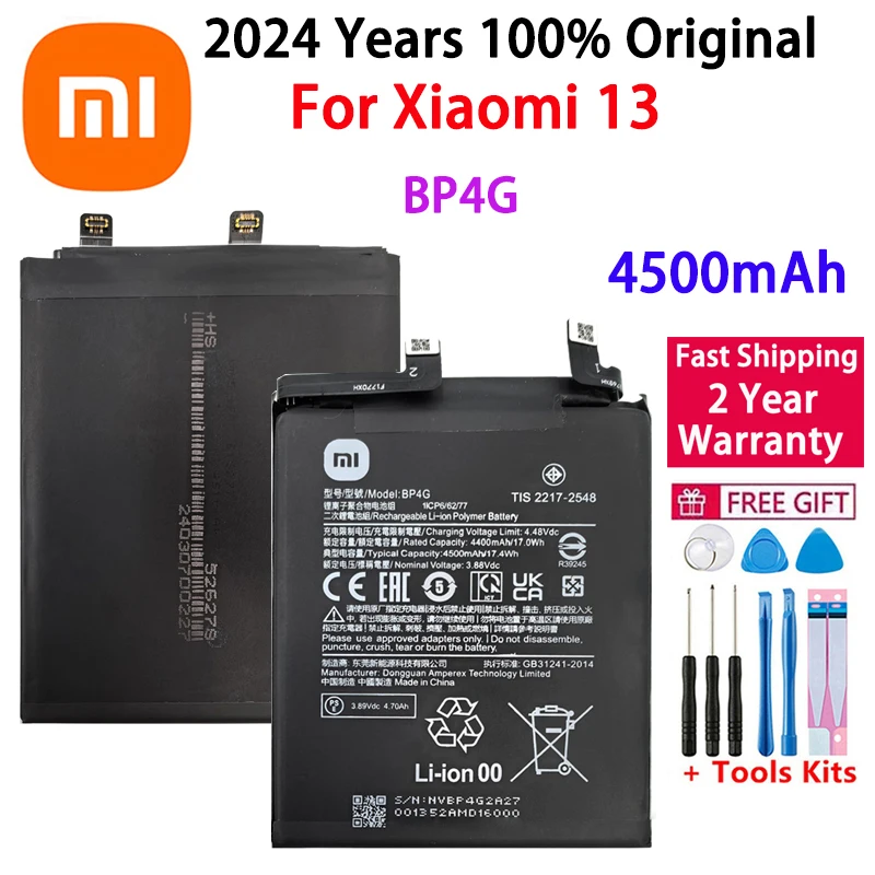 2024 Years 100% Original High Quality BP4G 4500mAh Battery For Xiaomi 13 ,Mi13 Mi 13 Phone Replacement Batteries Fast Shipping
2024 Years 100% Original High Quality BP4G 4500mAh Battery For Xiaomi 13 ,Mi13 Mi 13 Phone Replacement Batteries Fast Shipping
