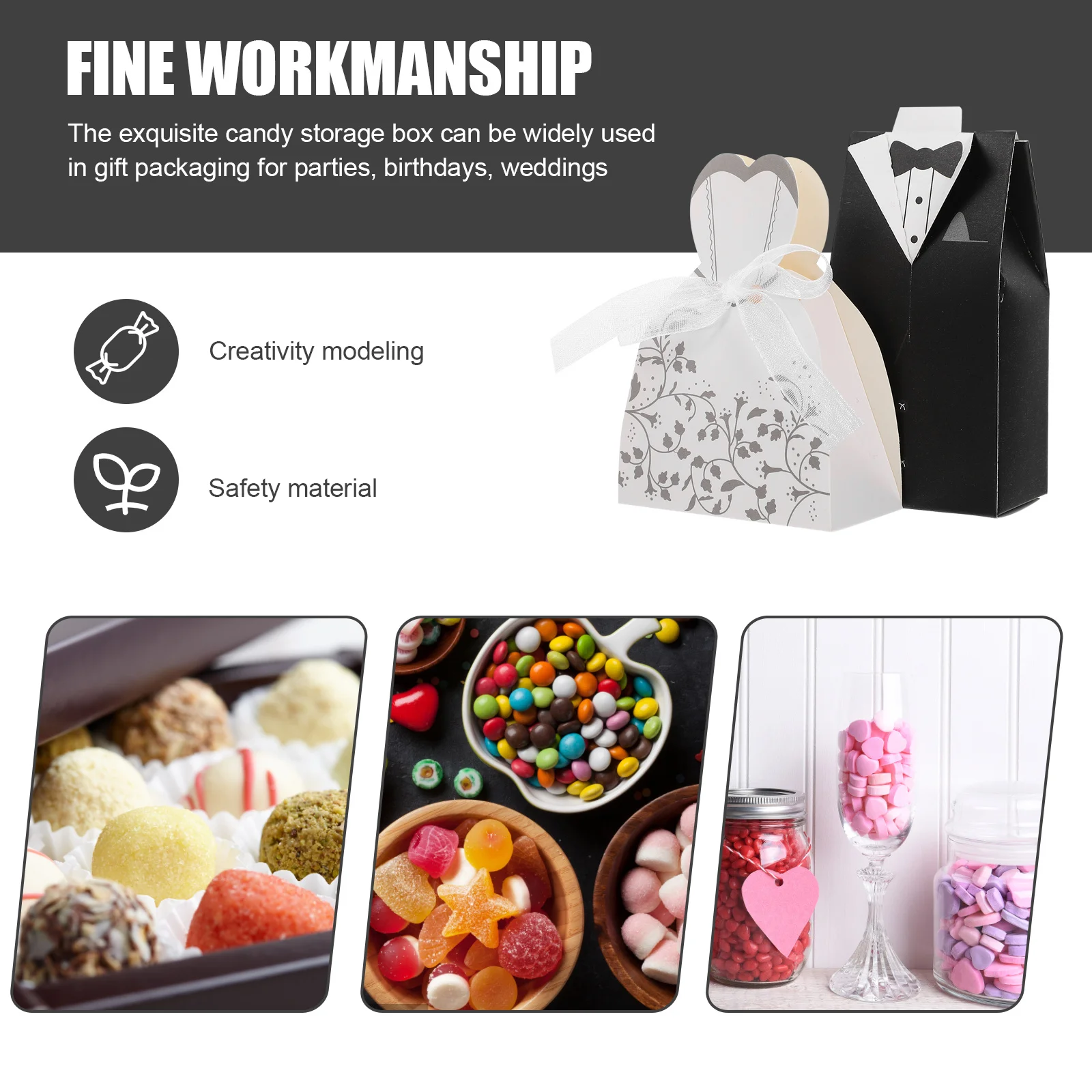 100pcs Premium Wedding Candy Box Elegant Bridal Treat Holder For Party Favor Gift Packaging Sweet Storage Container Decorative
100pcs Premium Wedding Candy Box Elegant Bridal Treat Holder For Party Favor Gift Packaging Sweet Storage Container Decorative