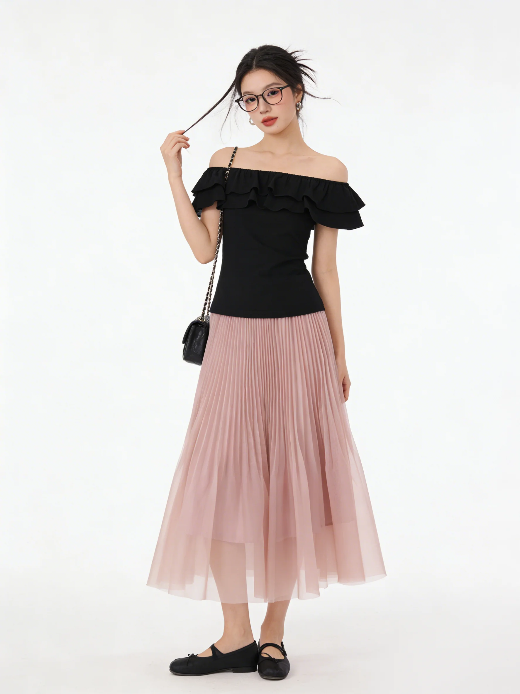 Sweet Pink High Waist A-Line Midi Skirt Korean Style Gauze Half-length Gentle Flared Pleated Skirt for Young Women
Sweet Pink High Waist A-Line Midi Skirt Korean Style Gauze Half-length Gentle Flared Pleated Skirt for Young Women