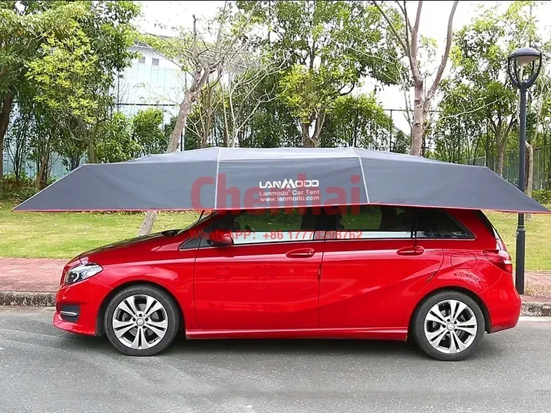 4.8m Lanmodo exterior cover full automatic umbrella sunlight reflected opaque car canopy
4.8m Lanmodo exterior cover full automatic umbrella sunlight reflected opaque car canopy